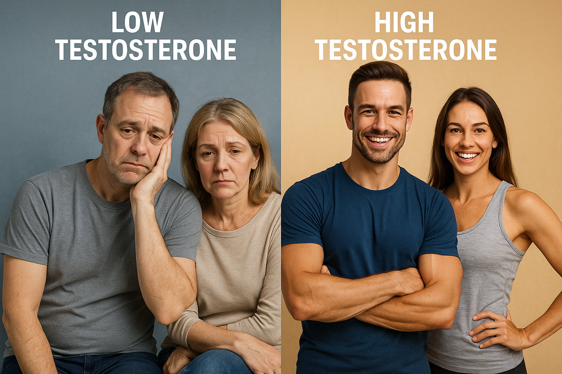 Symptome niedriger vs hoher Testosteronspiegel
