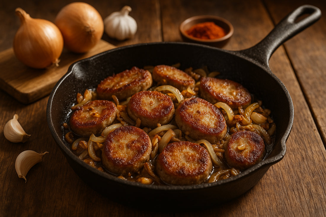 Stierhoden Rezept: Knusprig gebraten mit Zwiebeln