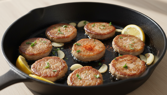 Stierhoden spanisch Rezept: Medaillons kurz braten