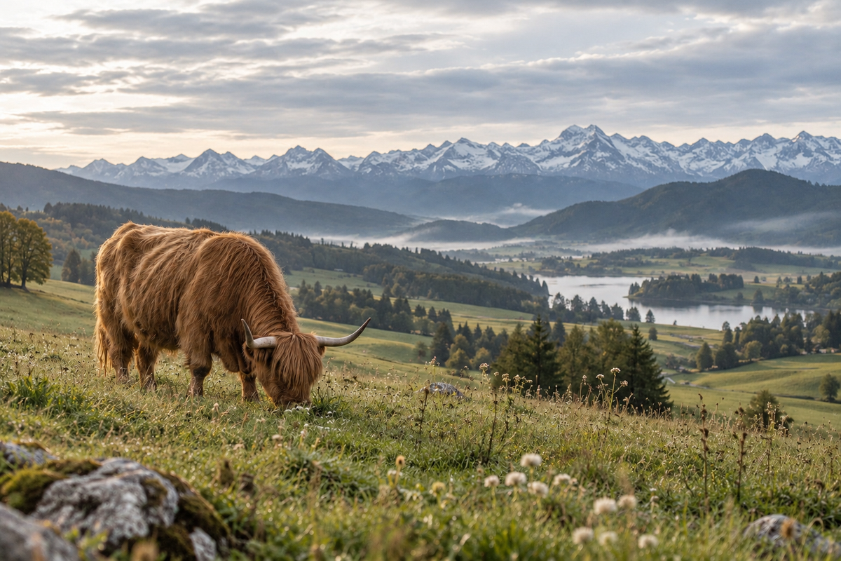 Rind auf einer Allgäuer Weide