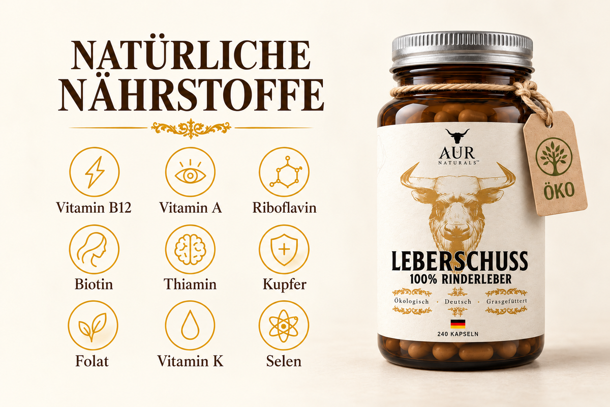 Rinderleber-Kapseln – LEBERSCHUSS, 240 Kapseln – Produktgrafik